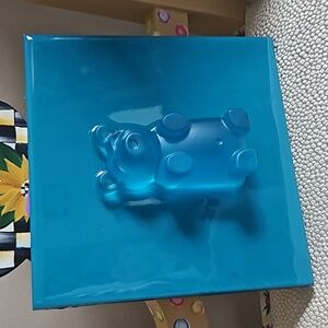 Bright Blue Gummy Bear Pop Art, 8" x 8", OOAK, Handmade